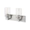 Z-Lite Savannah 2 Light Vanity, Brushed Nickel & Clear 462-2V-BN - alternate 2